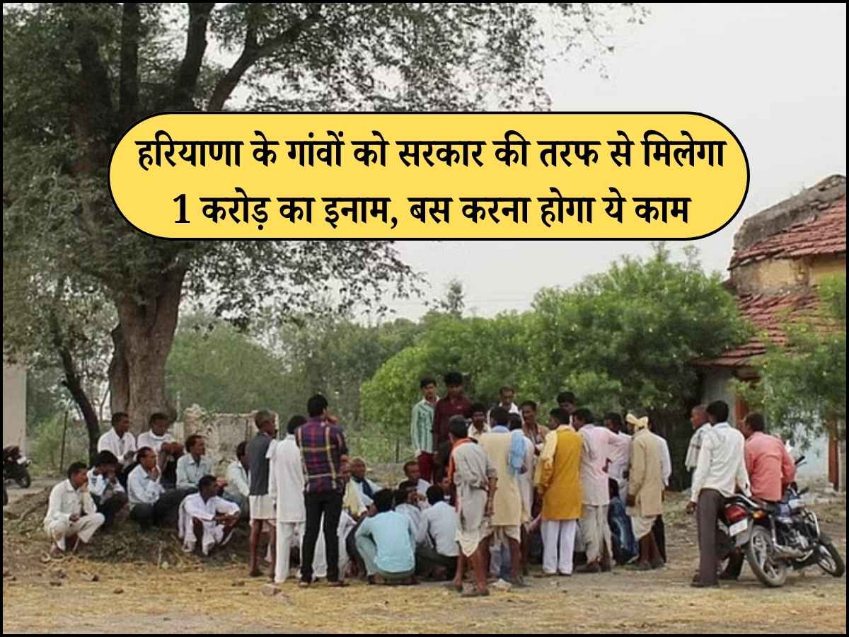 हरियाणा के गांवों को सरकार की तरफ से मिलेगा 1 करोड़ का इनाम, बस करना होगा ये काम