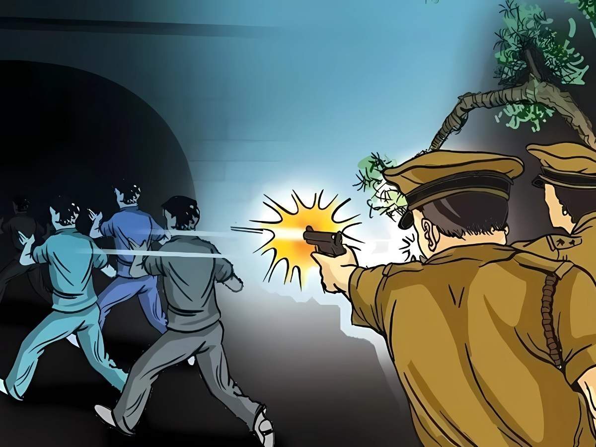 Haryana News: हिसार में पुलिस और बदमाशों के बीच मुठभेड़, गाड़ी पलटी, फिर चली गोलियां – दो पकड़े गए, दो फरार