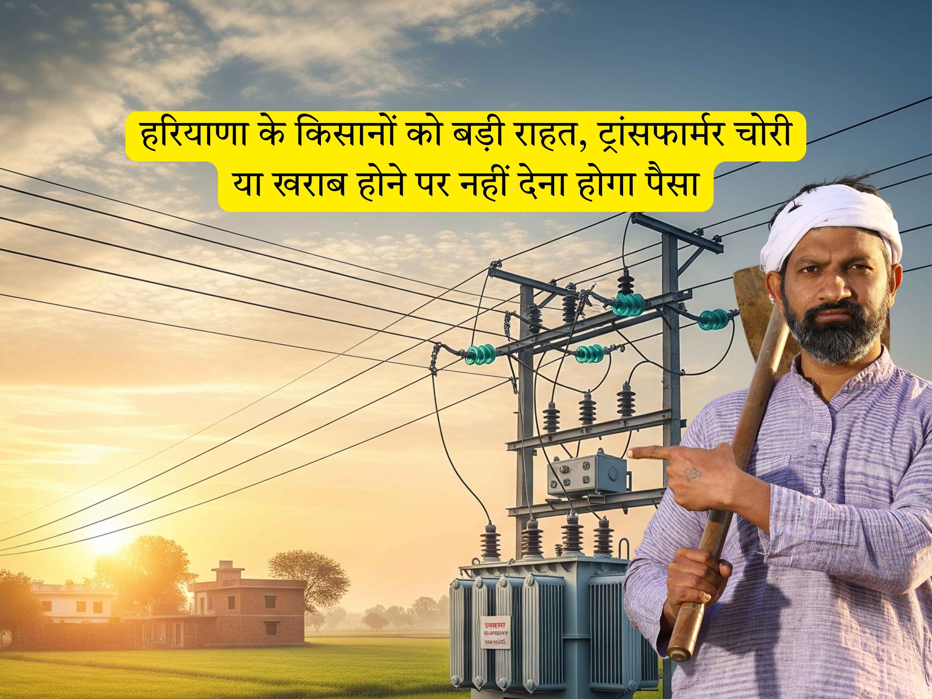 हरियाणा के किसानों को बड़ी राहत, ट्रांसफार्मर चोरी या खराब होने पर नहीं देना होगा पैसा