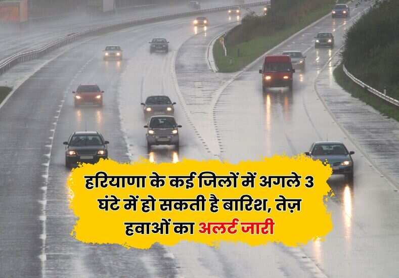 हरियाणा के कई जिलों में अगले 3 घंटे में हो सकती है बारिश, तेज़ हवाओं का अलर्ट जारी