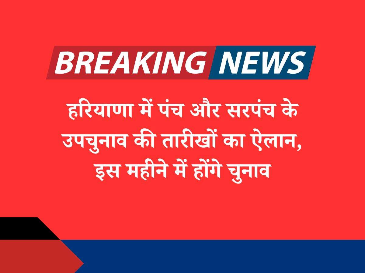 हरियाणा में पंच और सरपंच के उपचुनाव की तारीखों का ऐलान, इस महीने में होंगे चुनाव
