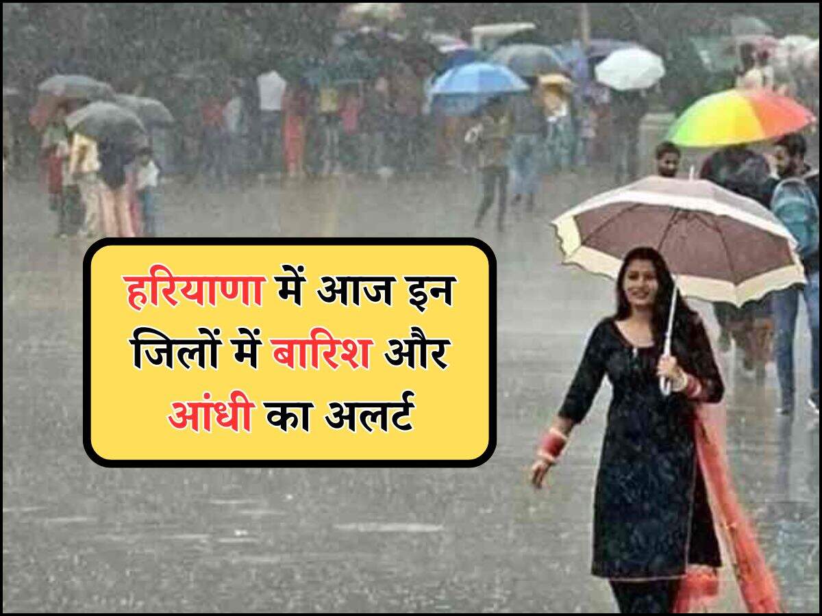 हरियाणा में आज इन जिलों में बारिश और आंधी का अलर्ट
